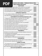 Check List Acesso Por Corda