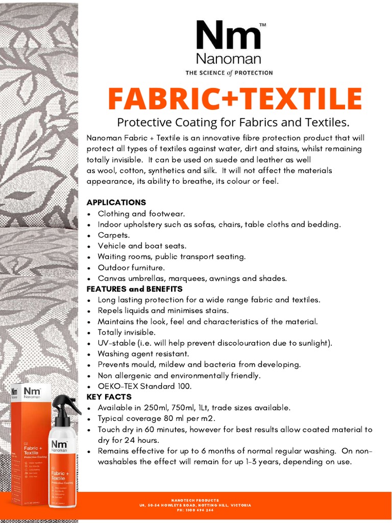 Fabric+Textile: Protective Coating For Fabrics and Textiles | PDF ...