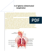 Rolul Si Igiena Sistemului Respirator