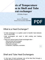 Analysis of Temperature Variation in Shell and Tube Heat Exchanger