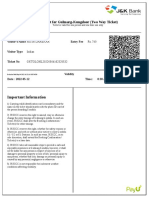 E-Ticket For Gulmarg-Kungdoor (Two Way Ticket) : Important Information