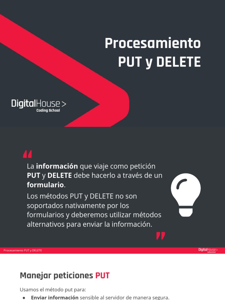 Material Extra - Procesamiento PUT y DELETE (Nuevo) | PDF | Protocolo ...