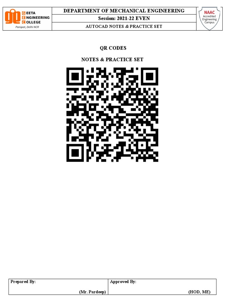 QR Code of AutoCAD | PDF | Technology & Engineering
