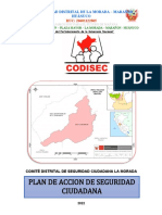 Plan de seguridad ciudadana distrito La Morada 2022