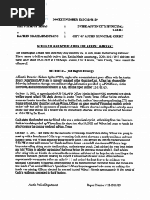 Affidavit: Kaitlin Marie Armstrong 