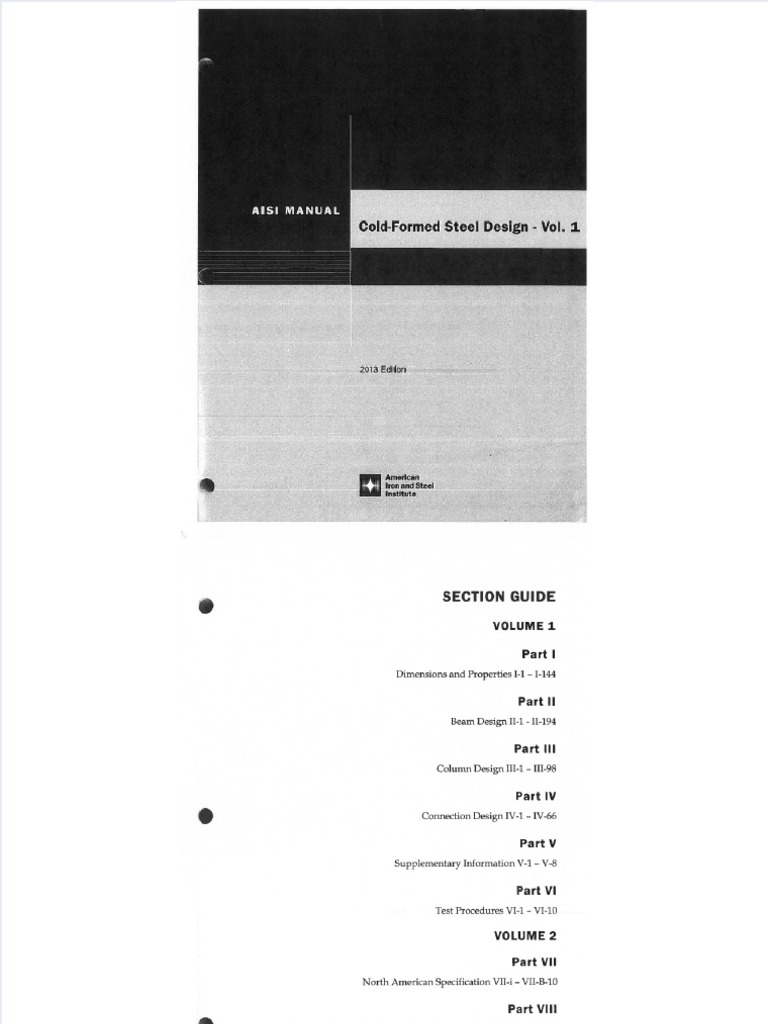 AISI Cold-Formed Steel Design Manual | PDF | Recreation | Landscape ...