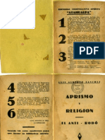1933. LAS -Aprismo y Religion -El Anti Rodo
