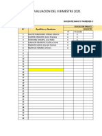 Registro de evaluación 2° bimestre 2021