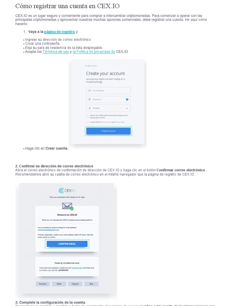 Registro y Seguridad en CEX.IO | PDF | Teléfonos móviles | Autenticación