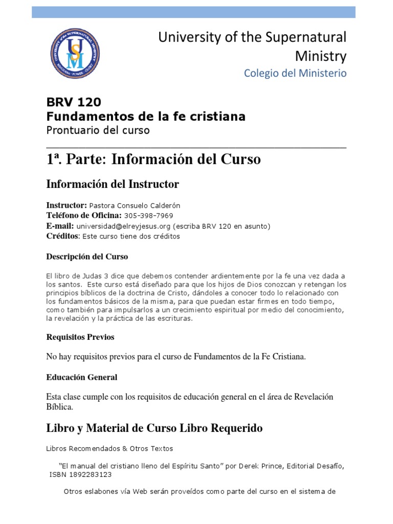 ONLINE BRV 120 Fundamentos de La Fe Cristiana | PDF | Internet