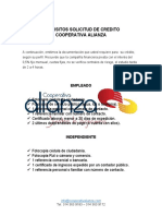 Requisitos Cooperativa Alianza