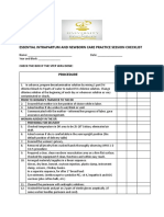 Essential Intrapartum and Newborn Care Practice Session Checklist