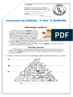 Avaliação de Ciências 5ºano 2ºbimestre