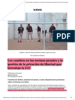 Los Cambios en Las Normas Penales y La Gestión de La Privación de Libertad Que Introdujo La LUC - La Diaria - Uruguay