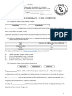 Avaliação de Geografia traz tópicos sobre demografia e urbanização