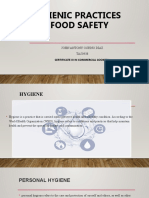 Hygienic Practices For Food Safety
