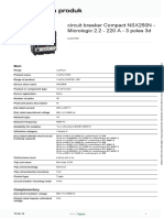 Lembar Data Produk: Circuit Breaker Compact NSX250N - Micrologic 2.2 - 220 A - 3 Poles 3d