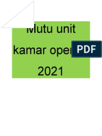 Indikator Mutu Unit Kamar Operasi 2021