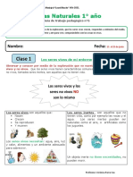 1° Ciencias - Junio - Envio 1 - Clase 1 - Los Seres Vivos en Mi Entorno