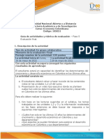Economia Colombiana Guía de Actividades y Rúbrica de Evaluación - Fase 5 - Evaluación Final