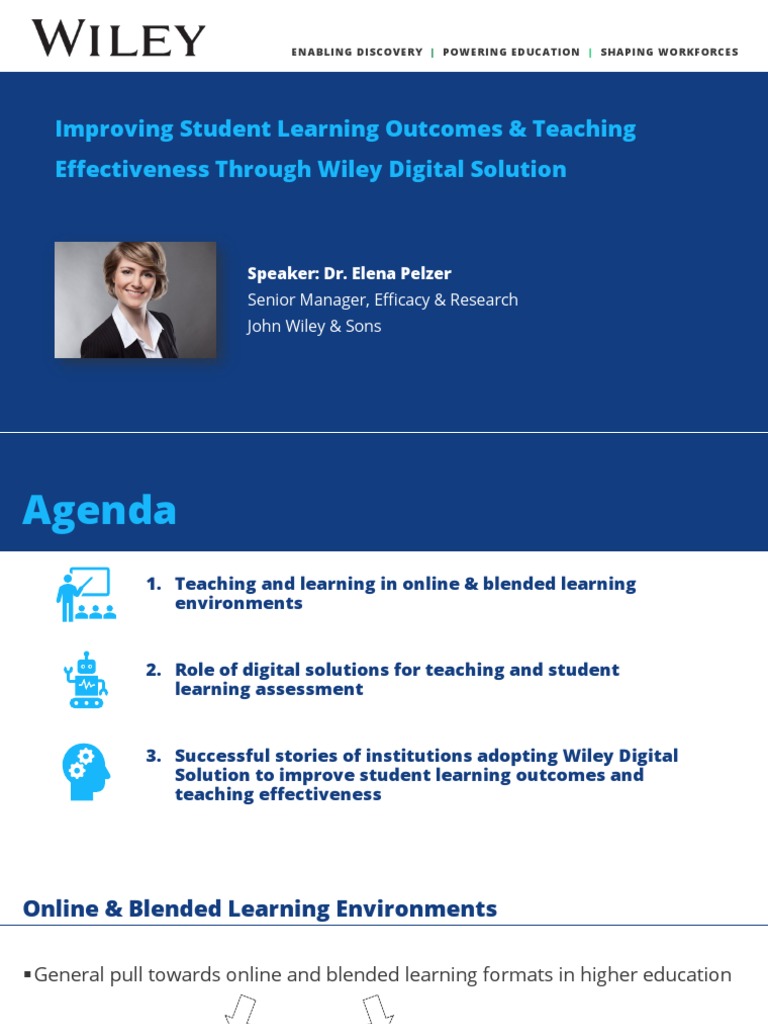 Improving Student Learning Outcomes & Teaching Effectiveness Through ...