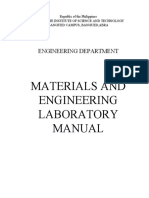 Republic of the Philippines Materials and Engineering Lab Manual