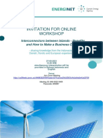 Invitation For Online Workshop: Interconnectors Between Islands - Benefits and How To Make A Business Case