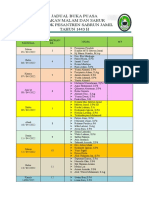 Jadual Buka Puasa Makan Malam Dan Sahur Pondok Pesantren Sabrun Jamil TAHUN 1443 H