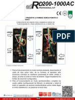 Conexión Modo Hombre Presente & Hombre Semiautomatico para Operador Rd200-1000ac