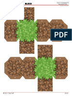 Minecraft - Grass Block: Size 450mm (Medium) 2 Block Per Page