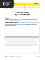 G11Q4W1 Worksheet - My Community and I