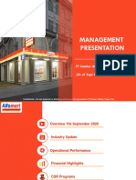 Management Presentation: PT Sumber Alfaria Trijaya TBK (As of Sept 30, 2020)