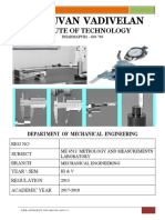 ME6513 Metrology and Measurements Lab