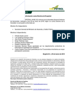 Conformación Junta Directiva de Ecopetrol