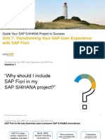 Unit 7: Transforming Your SAP User Experience With SAP Fiori
