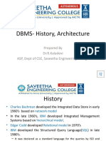 DBMS-History, Architecture and Data Abstraction