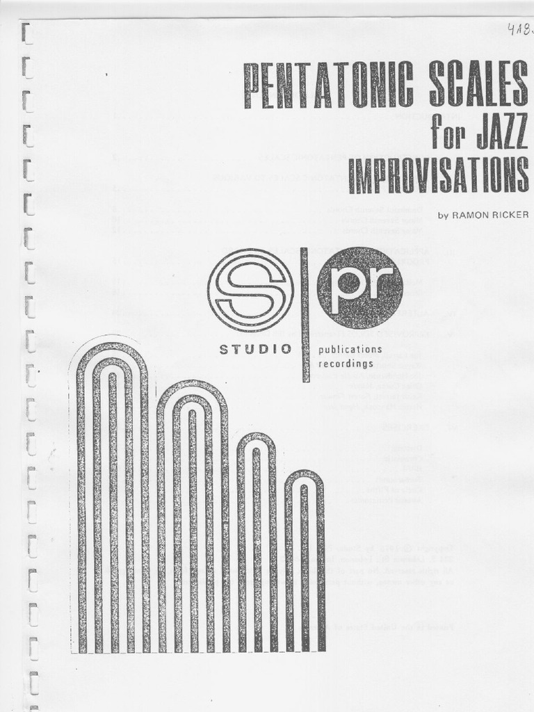 Pentatonic Scales For Jazz Improvisation - Ramon Ricker (Kensey) | PDF