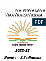 Kendriya Vidyalaya Vijaynarayanam: 2022-23 Name: - S.Sudharsan Class: - 12th Topic:-Analysis of Honey