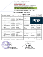 JADWAL PAS Gasal 2021