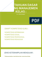 Materi 2 .Pengetahuan Dasar Tentang Manajemen Kelas