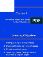 Inferences Based On A Single Sample: Tests of Hypothesis