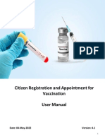 Citizen Registration and Appointment For Vaccination User Manual