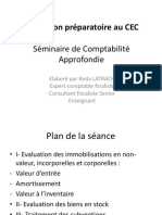 Formation Préparatoire Au CEC: Séminaire de Comptabilité Approfondie