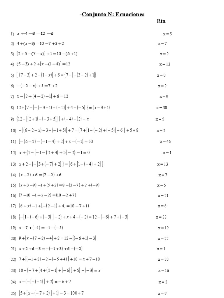Ecuaciones En N Pdf