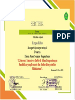 Sertifikat Peserta Seminar 11 Maret 2021