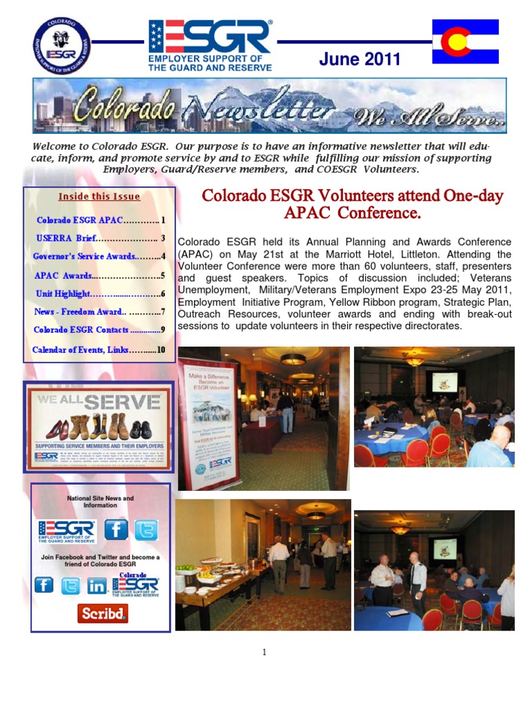 Colorado ESGR Volunteers Attend One-Day APAC Conference.: June 2011 ...