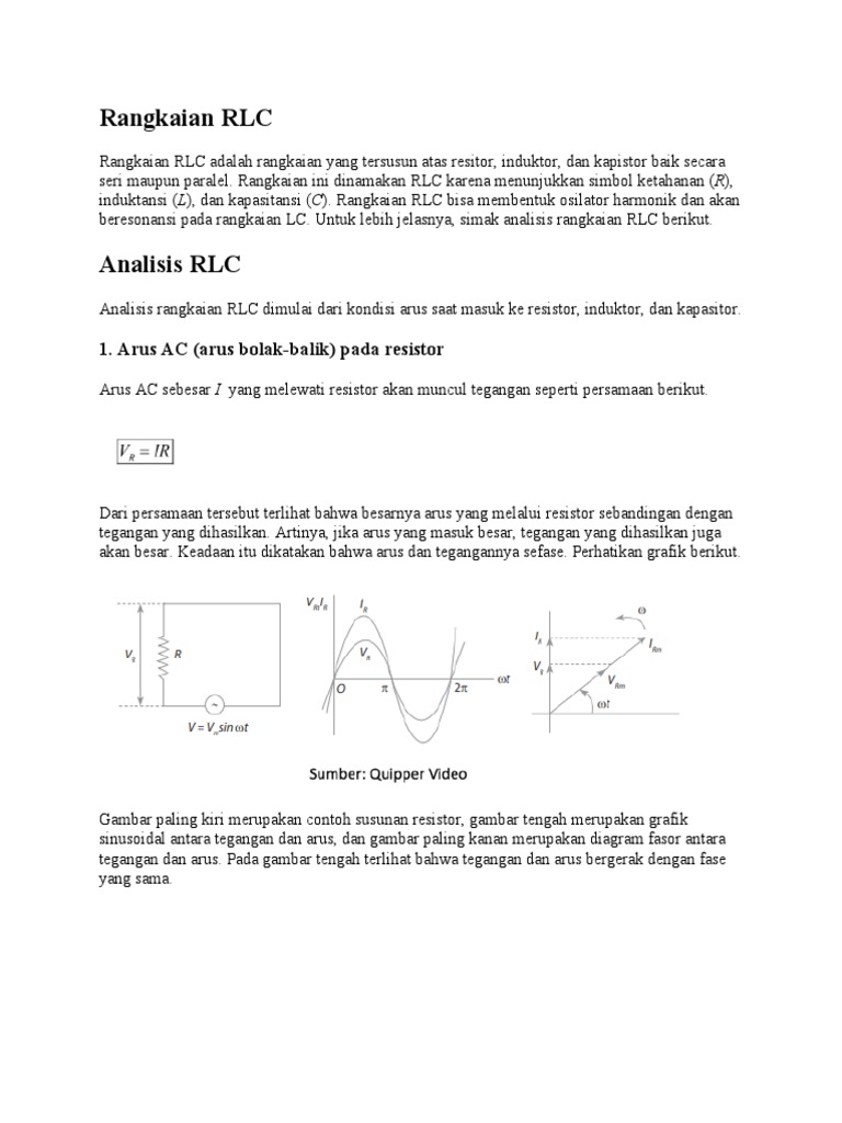 Analisis Rangkaian RLC Lengkap | PDF | Metode & Bahan Ajar