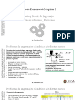 2.2 Cálculo y Diseño de Engranajes - Esfuerzos - Problemas