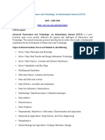 Advanced Nanoscience and Technology an International Journal ANTJ