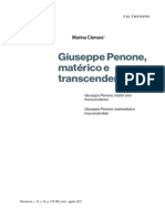 Giuseppe Penone, matérico e transcendental